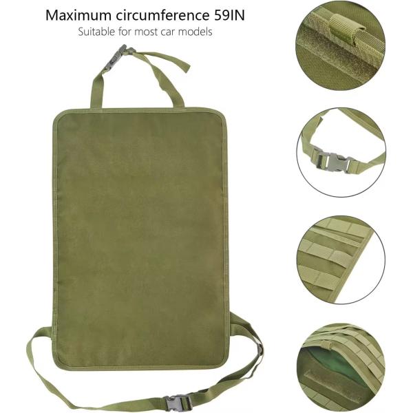 Tactical Truck Organizer 0.17KG Green Oxford Cloth Molle Bag