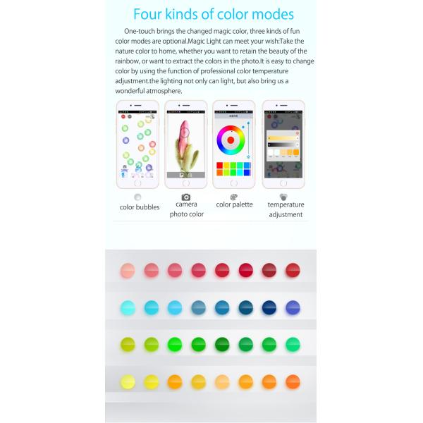 USB Chargeable bluetooth control portable smart led light