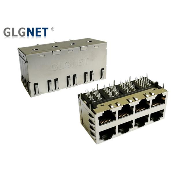 Buy Phosphor Bronze LAN RJ 45 Connector 2 x 4 Ports With POE Plus Function at wholesale prices