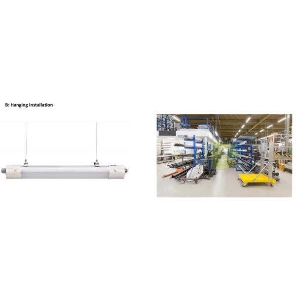 IP 65 Aluminum Alloy 25W 40W 60W Waterproof Dust-proof LED Tri-proof Light For Parking Garages Retail Speaces