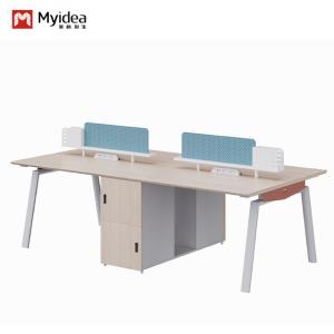 China Support customization Two-Person / Four-Person Office Desk With File Cabinet With Lock Customizable Size Color on sale China Support customization Two-Person / Four-Person Office Desk With File Cabinet With Lock Customizable Size Color on sale