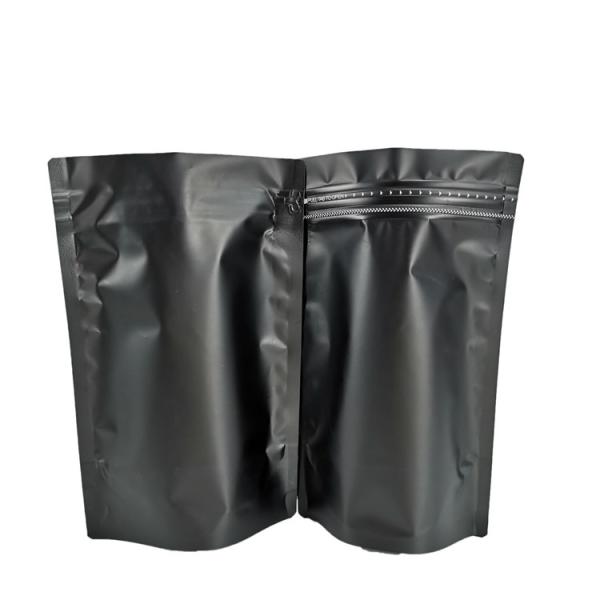 Buy Non Smell Black Matte Laminated Foil Stand Up Pouch at wholesale prices