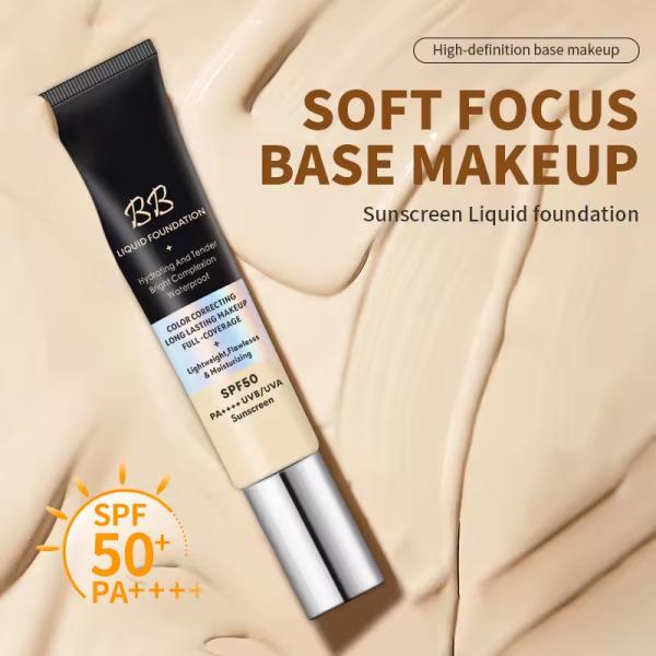 Sunscreen BB Cream Long Lasting Moisturizing Concealer White Skin Liquid Foundation Makeup