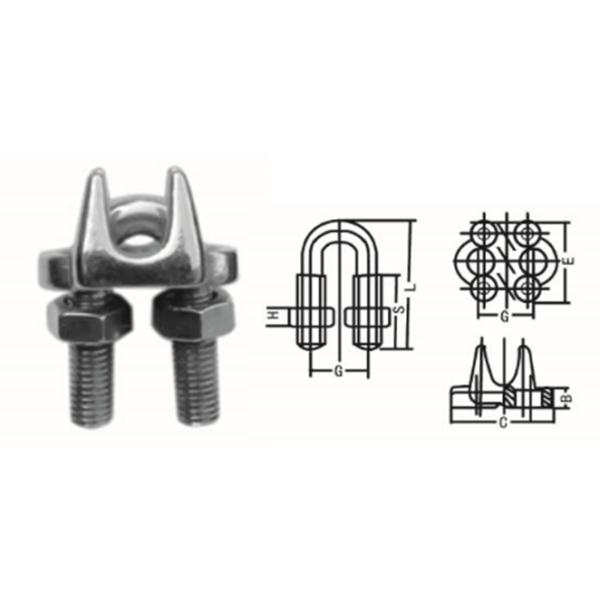 DR-Z0069 Malleable Steel Wire Rope Clips JIS Type Stainless Steel Cable Clamps 304SS 316SS