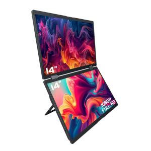 14Inch 1080p Portable Monitor Dual Screen Extender HDMI USB C For Laptop Windows