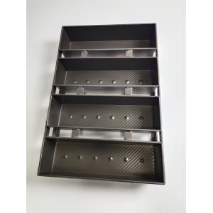 PTFE Al Alloy Baguette Cooking Bread Mold Loaf Pan Set