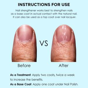 3 in 1 Nail Hardener Repair Strengthen for Damaged and Thin Nails Top&Base Coat