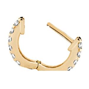 14k 0.2ct Gold Body Piercing Jewelry Earrings Hoop Shape 8mm ODM For Women Girls