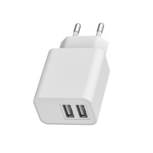 USB Charger Block 2 Pack Dual Port 12W Wall Charger Adapter With Foldable Plug