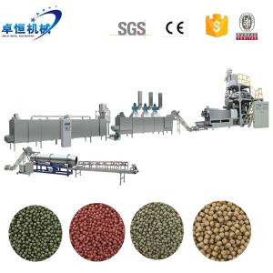 Pet Feed Extrusion Twin Screw Fish Feed Extruder with Gearbox and Video