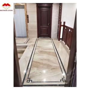 Custom White Onyx Marble Matt Finish Modern Luxury Round Dining Table with Red