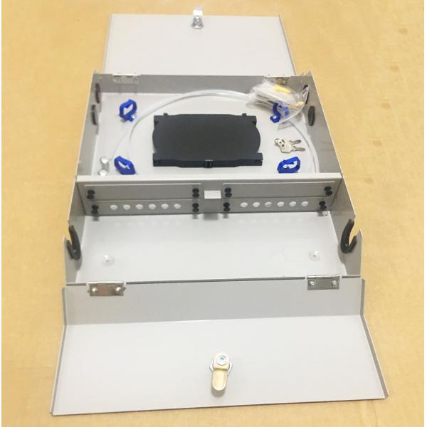 19 Inch Indoor Rackmount Fiber Optic Terminal Box with 24 Ports and Drawer Type Design