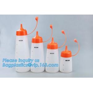 Food grade LDPE soft squeeze chili hot tomato sauce ketchup plastic bottles,16oz