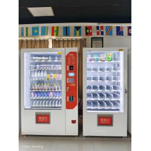 Big Capacity Drinks And Snacks Combo Vending Machine With Double Cabinet