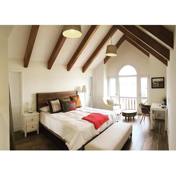 Affordable Prefab House Ceramic Tiles Floor Recyclable Rural Style Light Steel Villa