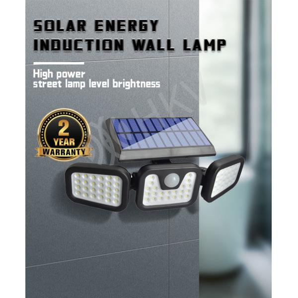LED Solar Light Outdoor 3 Head Motion Sensor Wide Angle Illumination Waterproof Solar Wall Lamp Garden Garage Lights