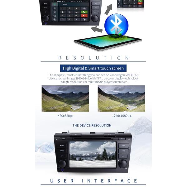 7" Double Dvd Player For Car , 32GB ROM 2 Din Car Dvd Player 1024*600 HD