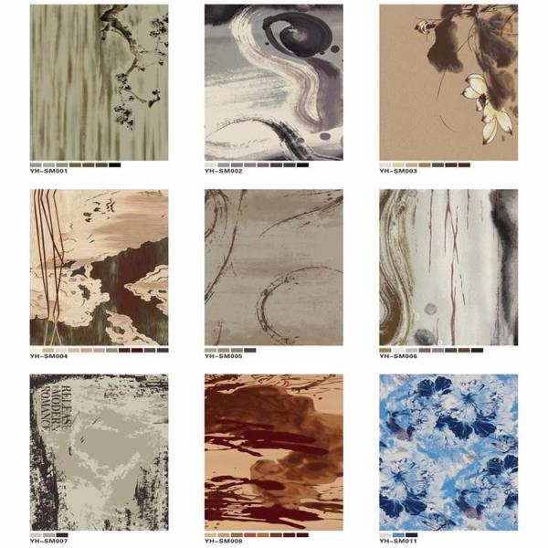 Chinese Ink Paintings design nylon material carpet for star hotel