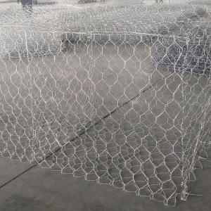 Low Carbon Steel Wire 1x1x2 M Gabion Fence Baskets Stone Filled Box Three Twist