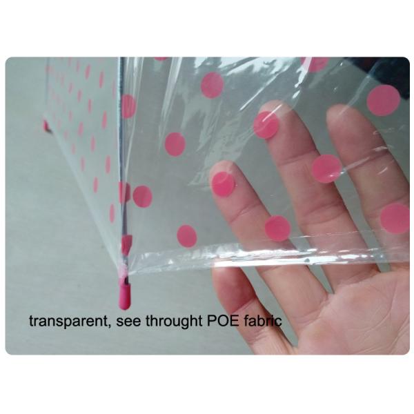 J Handle Pink Dot POE Transparent Rain Umbrella For Children