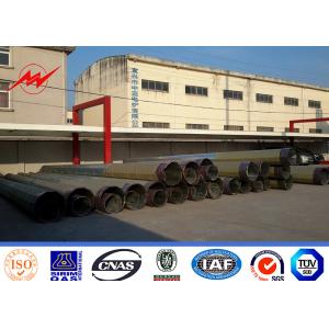 Galvanized Steel Transmission Pole Shockproof Electric Light Pole