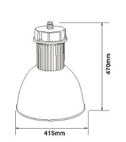 80 W high bay lighting for warehouse / depot / freight yard hi-power Led light supplier