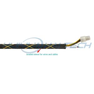 Wear Proof PET Braided Electrical Wire Wrap , PET Expandable Sleeving Light