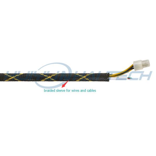 Wear Proof PET Braided Electrical Wire Wrap , PET Expandable Sleeving Light