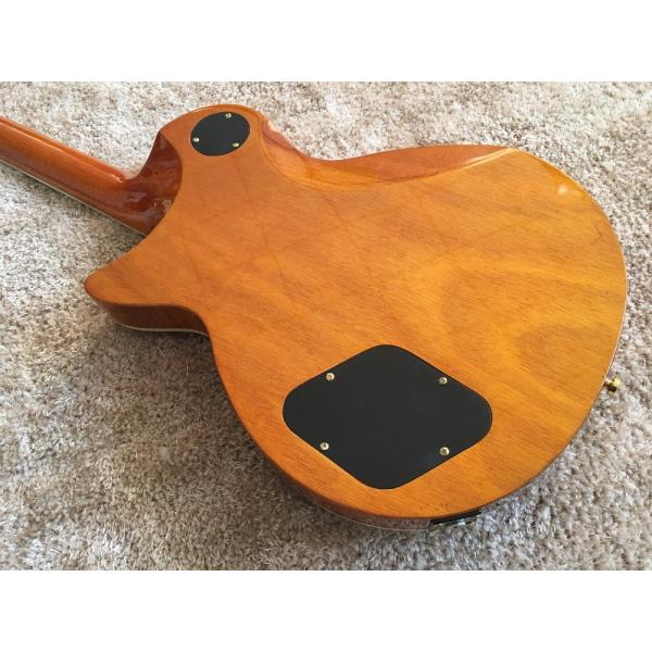 LP custom guitar tobacco sunburst quilted maple body Back contour and neck joint contour Ebony fingerboard custom guitar