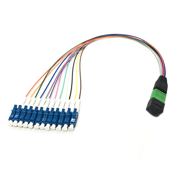 Buy LC / UPC MPO Power Harness Cable , 0.9mm G657A1 Breakout Fiber Optic Cable at wholesale prices
