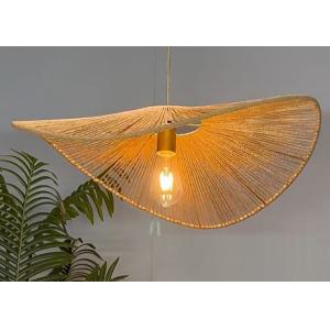 Wabi-sabi style rope chandelier simple creative bedroom living room lamp hand