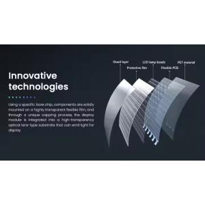 Ultra-Thin Bendable LED Curtain Video Wall 3.9mm Thickness 80% Light Transmittan