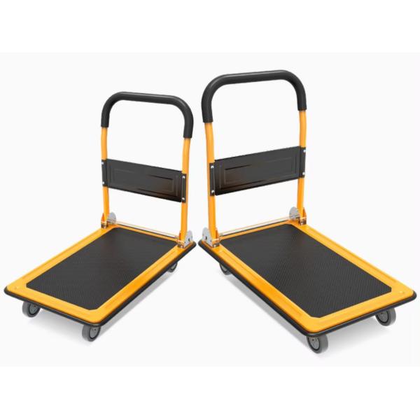 Buy 150kgs L73cm*W47cm*H98cm Platform Truck Foldable Platform Truck Push Dolly Multifunctional Heavy Duty Foldable Warehouse at wholesale prices