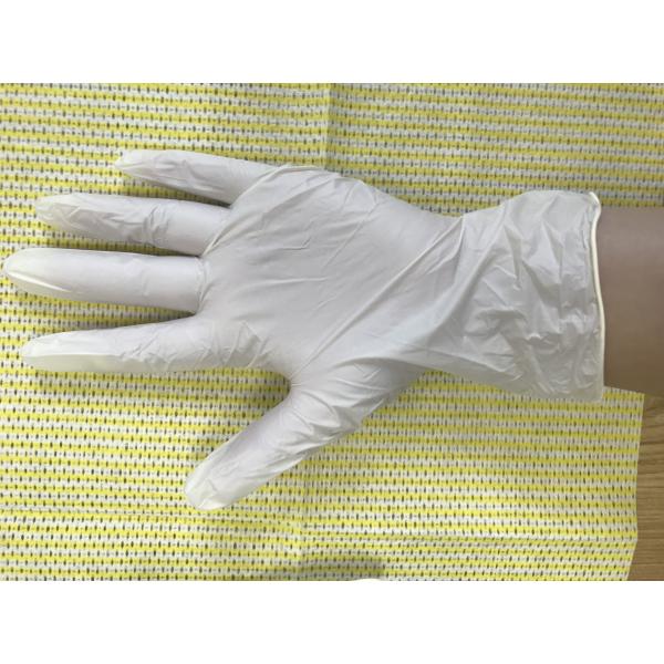 Disposable Powder Free Vinyl Gloves Stretch Creamy Color Vinyl Gloves