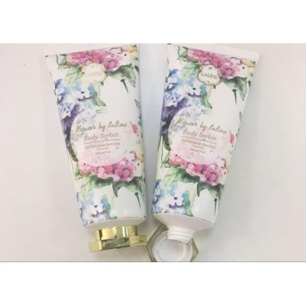 Buy Diameter 50 Seamless Plastic Cosmetic Packaging Tube With Gold Hexagonal Cap at wholesale prices