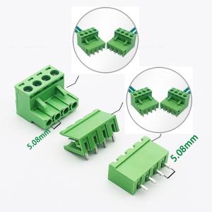 5.08mm Pitch PCB Plug-in Screw Terminal Blocks Plug + Straight Pin Header
