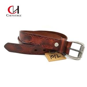 China Antiwear Practical Braided Leather Belt For Men Multiscene With Pin Buckle on sale