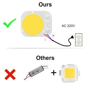 AC 220V LED COB Module 50W High Power Smart IC Flip LED Chip