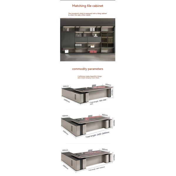 Simple Modern Office Furniture Set Large Desk and Chair for Eco-Friendly Manager Room