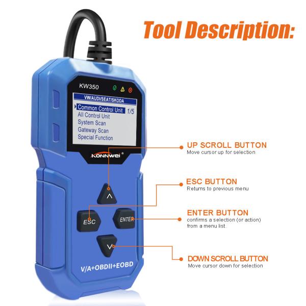 ABS Car Diagnostic Scanner VAG VW Audi Skoda Seat SRS / Transmission / Gearbox