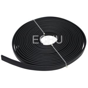 Flat Flexible Traveling Cable for Crane or Conveyor Black Jacket with steel rope
