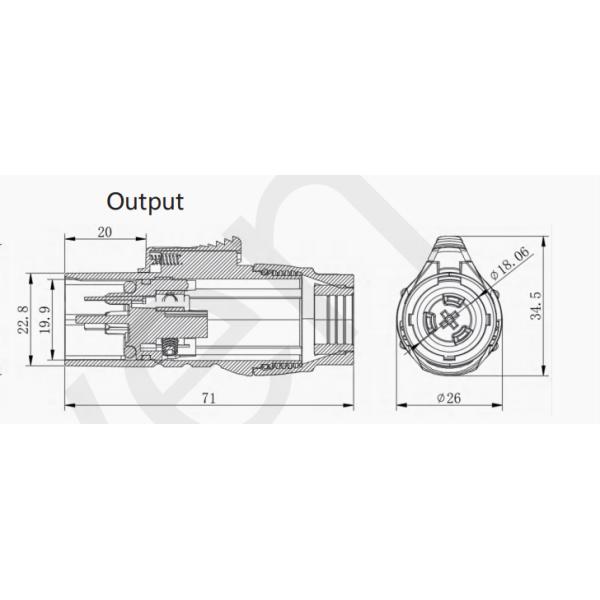 Powercon Outdoor Waterproof Power Connector IP65 Electrical Connector 3P Male Female Pins for LED Display