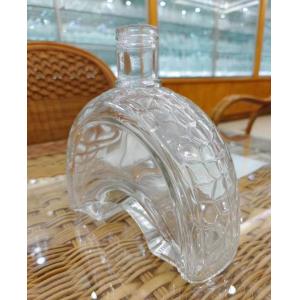 Transparent 500ml 700ml 750ml XO Brandy Glass Bottles with Round Shape Collar