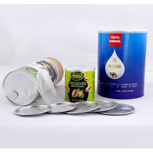 Waterproof recyclable Kraft Paper Composite Cans cookies packaging with custom