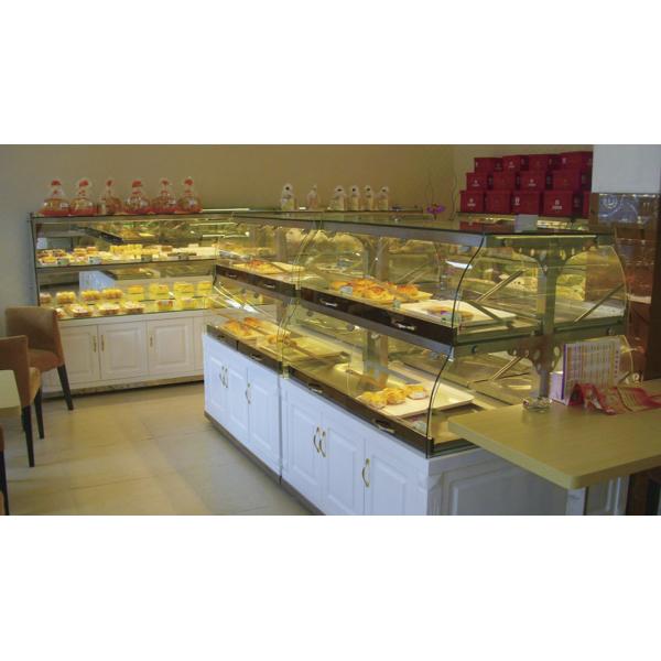 1.5 M White Commercial Cake Display Freezer With Marble Base / 3 Layers