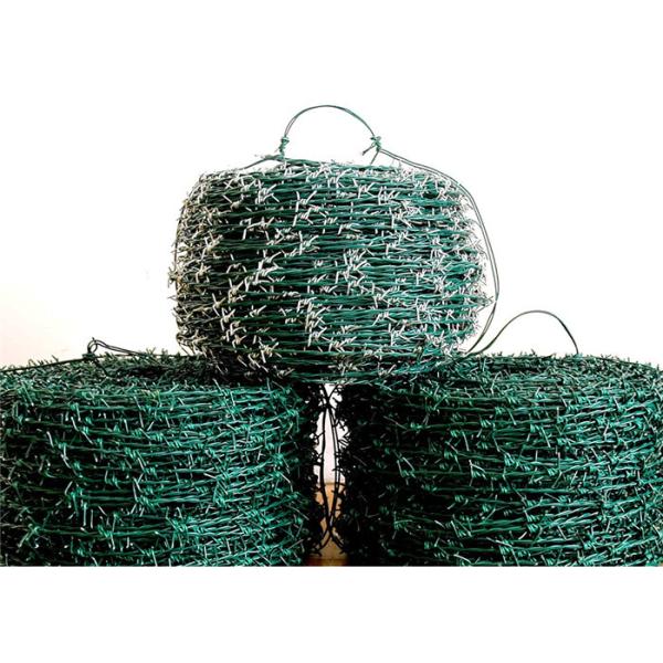 Buy 1.2mm 15kg Coil Weight Galvanized Razor Barbed Wire Green Iron at wholesale prices