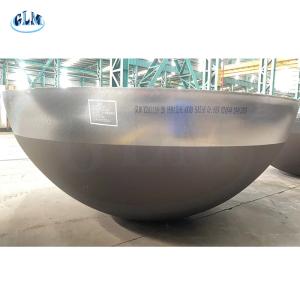 Quality Carbon Steel Hemispherical Dish Bottom Head , Hot Pressing Hemispherical Vessel Tank Head for sale