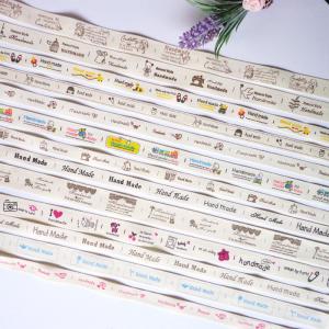 Personalized wholesale 2cm 3/4inch white cotton herringbone ribbon tape,