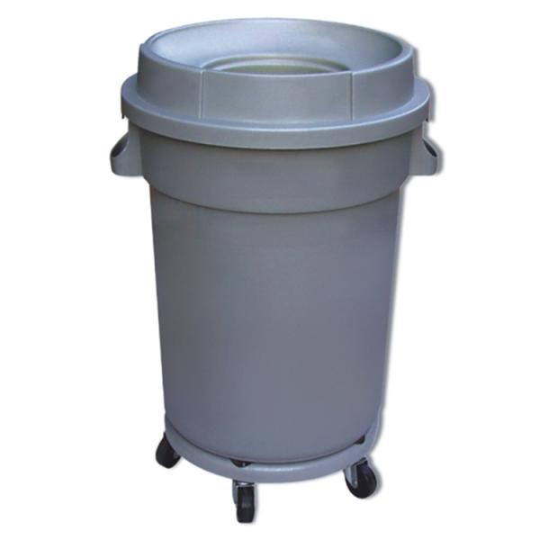 80L 100L 120L Plastic Trash Can On Wheels Thickened Round Trash Can