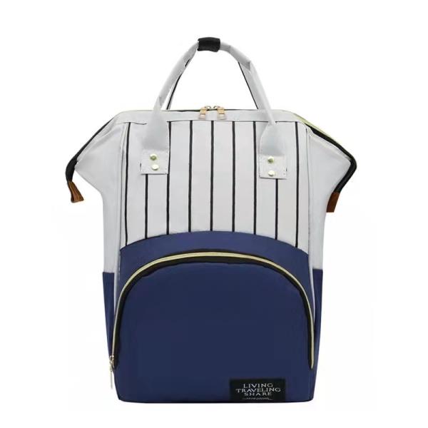 Buy Adjustable Strap Length Oxford Fabric Zipper Closure Mommy Bag with Crib at wholesale prices